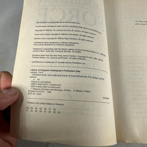 Tribulation Force By Tim LaHaye & Jerry B. Jenkins Paperback  A Left Behind Book - Picture 4 of 5